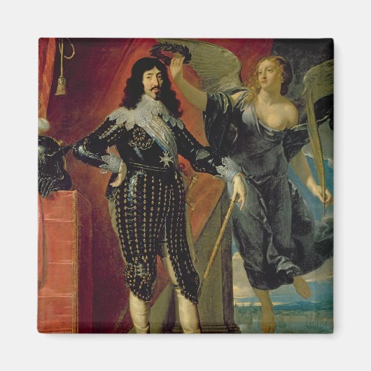 Louis XIII gekrönt vom Sieg, 1635 Magnet (Vorne)