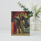 Louis XIII gekrönt vom Sieg, 1635 Postkarte (Stehend Vorderseite)
