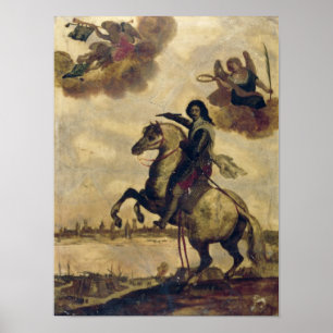 Louis XIII in der Belagerung von La Rochelle Poster