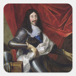 Louis XIII König von Frankreich und Navarra Quadratischer Aufkleber