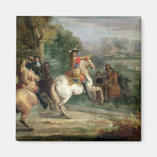 Louis XIV (1638-1715) die Belagerung eines Ci Magnet
