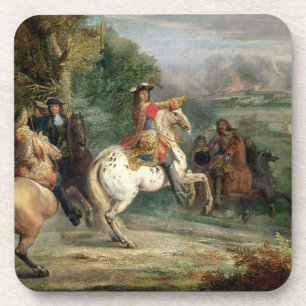 Louis XIV (1638-1715) die Belagerung eines Ci Untersetzer