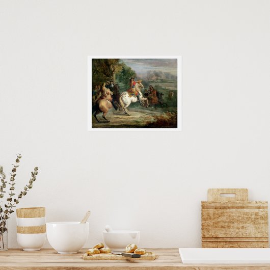 Louis XIV (1638-1715) Overseeing the Siege of a Ci Poster (Küche)