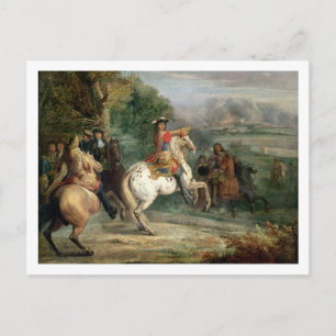 Louis XIV (1638-1715) Übersehen der Belagerung von Postkarte
