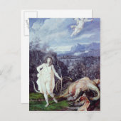 Louis XIV als Apollo, Schicht von Python Postkarte (Vorne/Hinten)