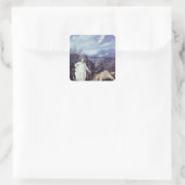 Louis XIV als Apollo, Schicht von Python Quadratischer Aufkleber (Tasche)