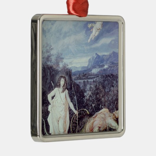 Louis XIV als Apollo, Slayer der Pythonschlange Silbernes Ornament (Rechts)