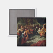 Louis XIV als Botschafter Persiens Magnet (Vorderseite/Rückseite)