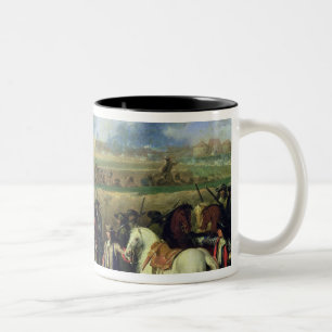 Louis XIV an der Belagerung von Tournai Zweifarbige Tasse