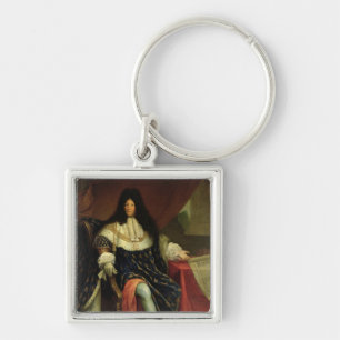 Louis XIV einen Plan des Maison Royale halten Schlüsselanhänger
