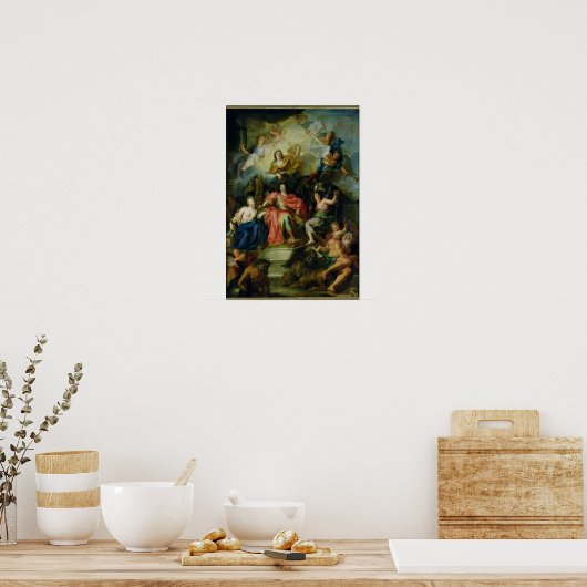 Louis XIV gekrönt von Glory, c.1686 Poster (Küche)