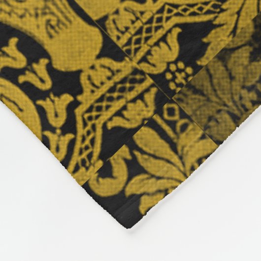 Louis XIV Golden Damask Fleecedecke (Ecke)