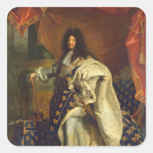Louis XIV im königlichen Kostüm, 1701 Quadratischer Aufkleber