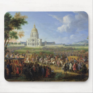 Louis XIV sein Gefolge, das Les Invalides besucht Mousepad