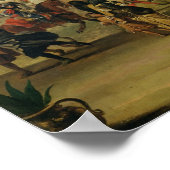 Louis XIV vor der Grotte des Thetis Poster (Ecke)