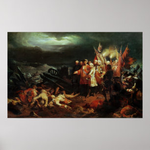 Louis XV Besuch des Schlachtfeldes Poster