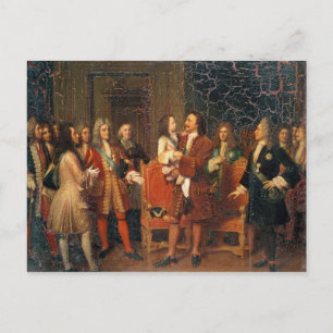 Louis XV Besuch Peter I Postkarte
