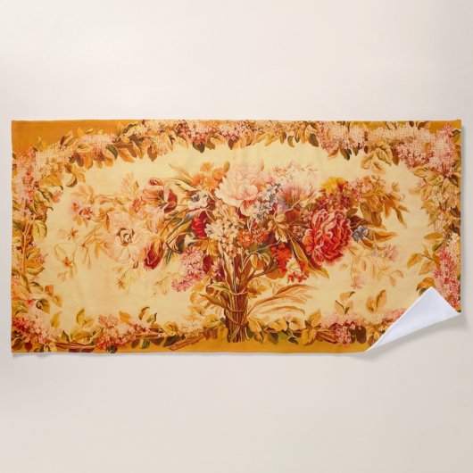 Louis XV Bouquet von Blume Strandtuch (Vorderseite)