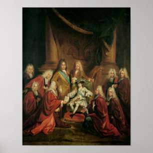 Louis XV Erteilung von Patenten für die Mobilität Poster