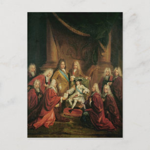 Louis XV Erteilung von Patenten für die Mobilität Postkarte