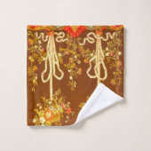 Louis XV Floral Bouquet Print Elegant Badetücher Badhandtuch Set (Waschlappen)