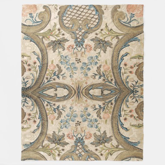 Louis XV Floral Fleece Blanket (Vorderseite)