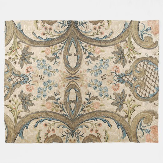 Louis XV Floral Fleece Blanket (Vorderseite (Horizontal))