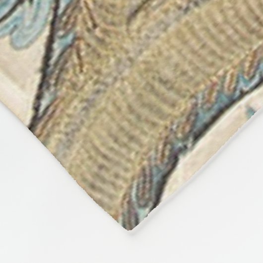 Louis XV Floral Fleece Blanket (Ecke)