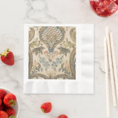 Louis XV Floral Print Coined Luncheon Napkin Serviette (Beispiel)