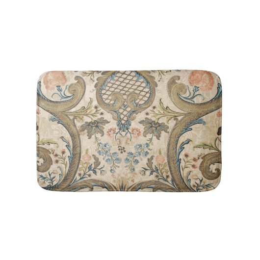 Louis XV Floral Print Elegant Badematte (Vorderseite)