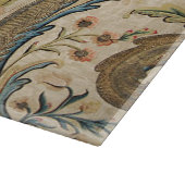Louis XV Floral Print Glass Schneidebrett (Ecke)