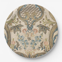 Louis XV Floral Print Paper Plate Pappteller