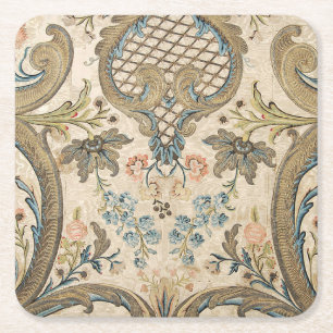 Louis XV Floral Print Untersetzer