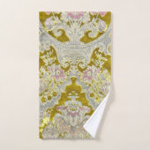 Louis XV Green und Pink Paisley Blume Badhandtuch Set (Handtuch)