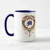Louis XV Kartusche Name & Monogramm Tasse (Links)