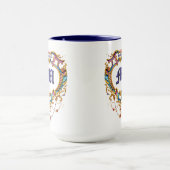 Louis XV Kartusche Name & Monogramm Tasse (Zentrum)