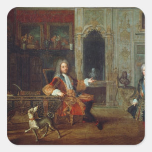Louis XV und der Regent, Philippe II Quadratischer Aufkleber