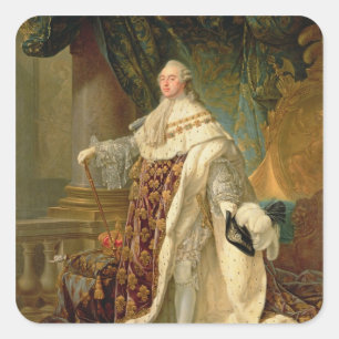 Louis XVI (1754-1993) (Öl auf Leinwand) Quadratischer Aufkleber