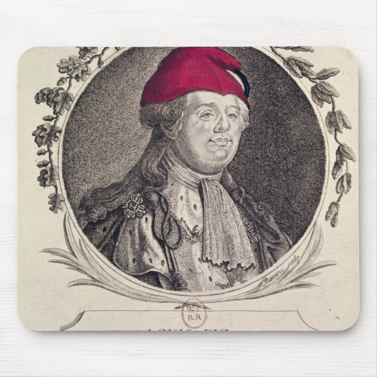 Louis XVI eine phrygian Mütze tragend Mousepad (Vorne)