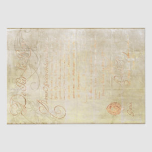 Louis XVI, King of France Script Permit Seidenpapier