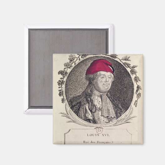 Louis XVI mit einer Phrygienbonnet Magnet (Vorderseite/Rückseite)