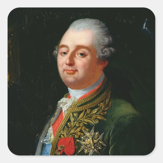 Louis XVI Quadratischer Aufkleber (Vorderseite)