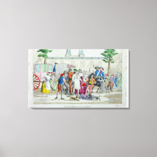 Louis XVI und seine Familie genommen zum Tempel Leinwanddruck