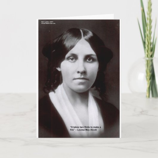 Louisa May Alcott 2 Flints Liebe Angebotskarten & Karte (Vorderseite)