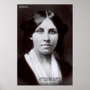 Louisa May Alcott 2 Flints Liebeszitate Poster