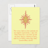 Louisa May Alcott Aspiration Zitat Postkarte (Vorne/Hinten)