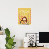 Louisa May Alcott Buch Lover Floral Art Print Poster (Heimbüro)
