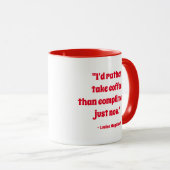 Louisa May Alcott Coffee Quote (Square Logo) Tasse (VorderseiteRechts)