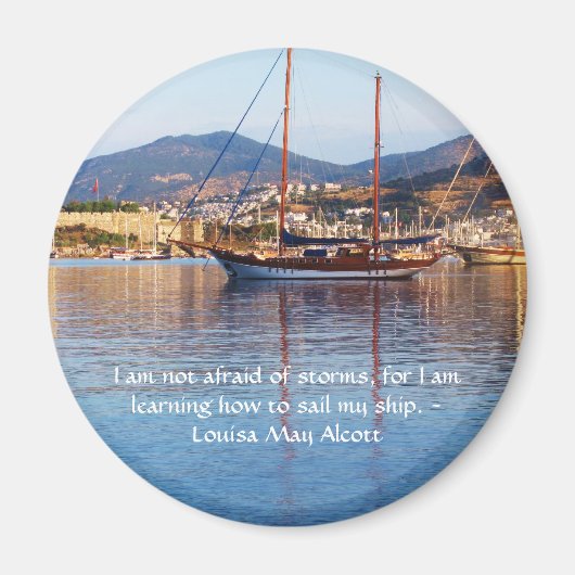 Louisa May Alcott inspiirational QUOTE Magnet (Vorne)