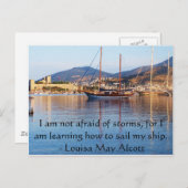 Louisa May Alcott inspiirational QUOTE Postkarte (Vorne/Hinten)